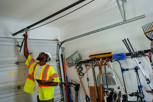Professional Garage Door Maintenance technician working in La Cienega, NM